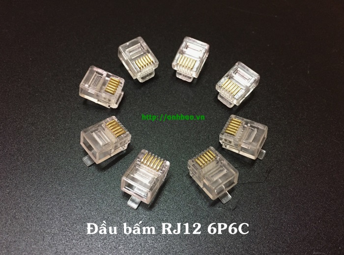 Đầu bấm điện thoại RJ12 6P6C